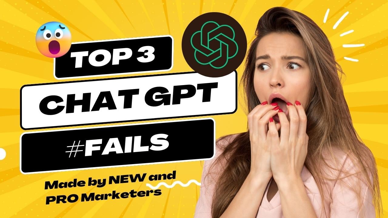 Top 3 Mistakes Marketers Make Using ChatGPT ⚠️